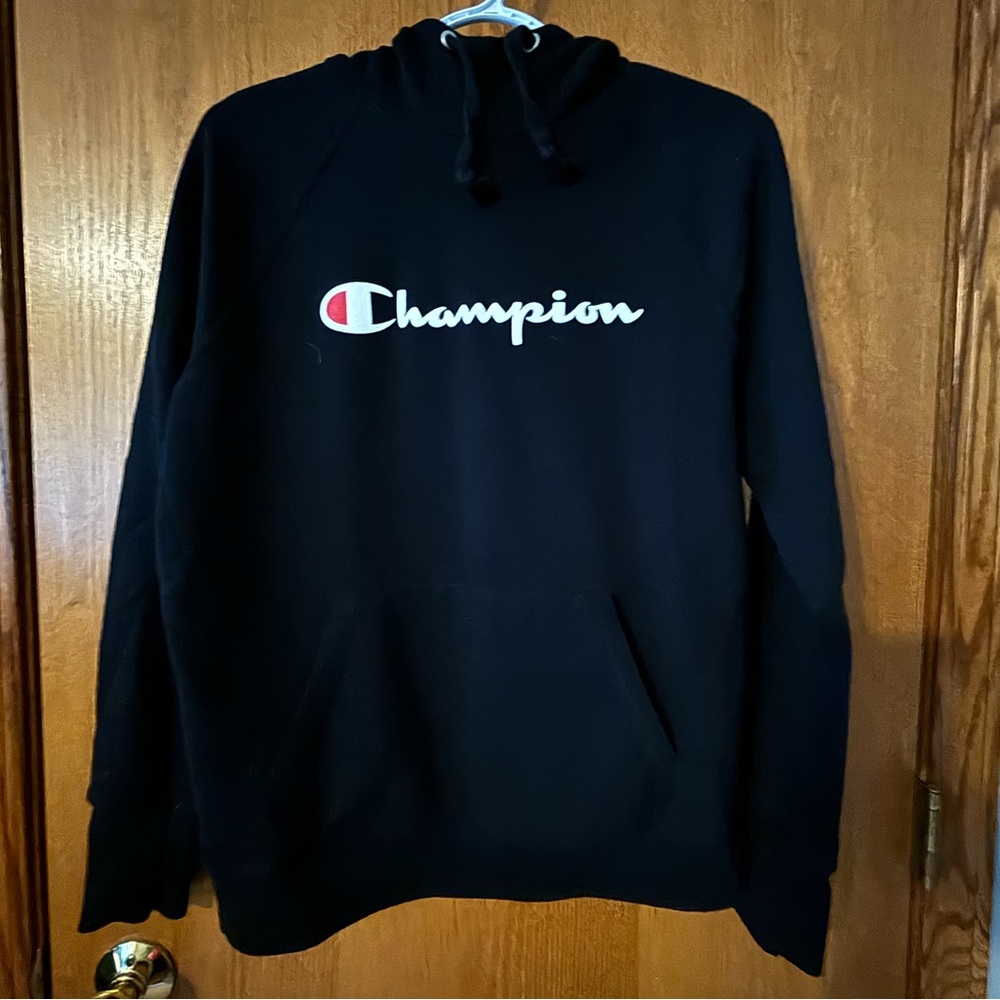 Champion Men's Middleweight Hoodie Black Size‎ Medium